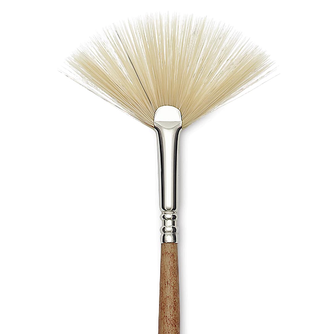 Open in modal - Escoda Futura Synthetic Bristle Brush - Series 5430, Fan, Size 2, Long Handle, close-up