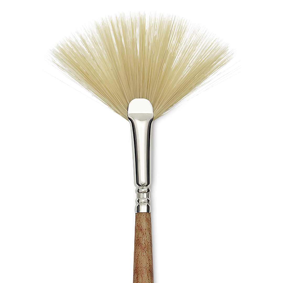 Open in modal - Escoda Futura Synthetic Bristle Brush - Series 5430, Fan, Size 4, Long Handle, close-up