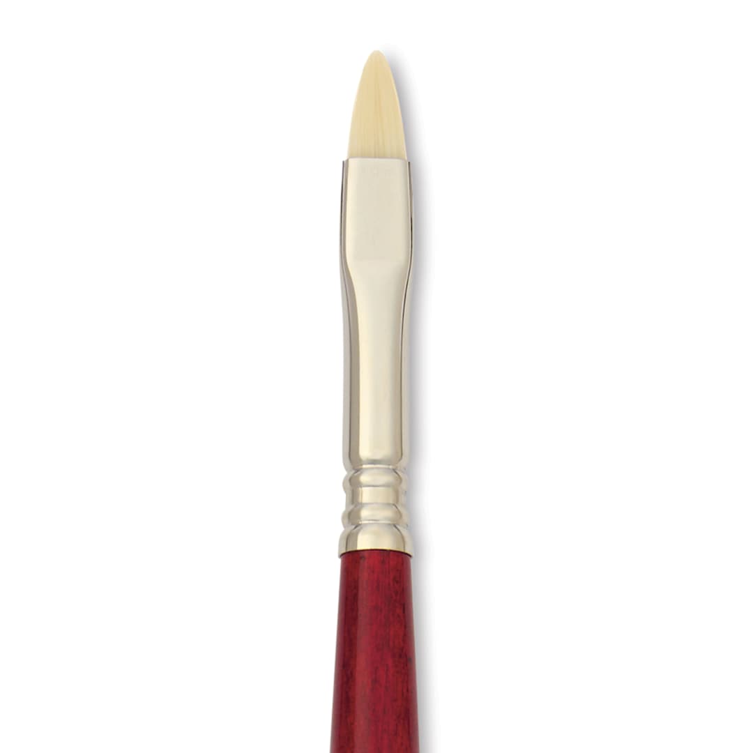Open in modal - Escoda Marfil Synthetic Bristle Brushes - Series 4450 Bright, Size 8, Long Handle, close-up