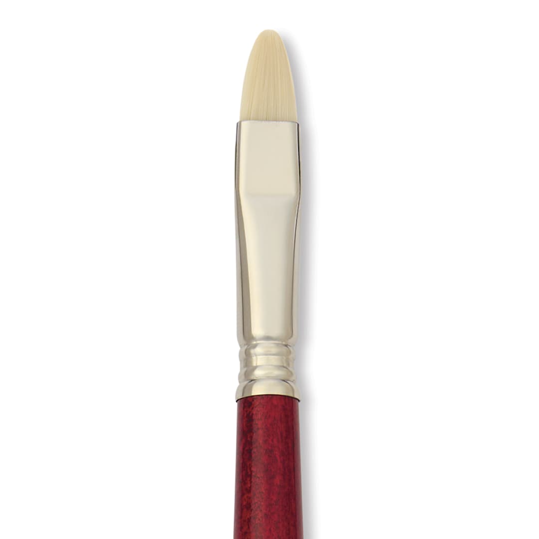 Open in modal - Escoda Marfil Synthetic Bristle Brushes - Series 4450 Bright, Size 12, Long Handle, close-up