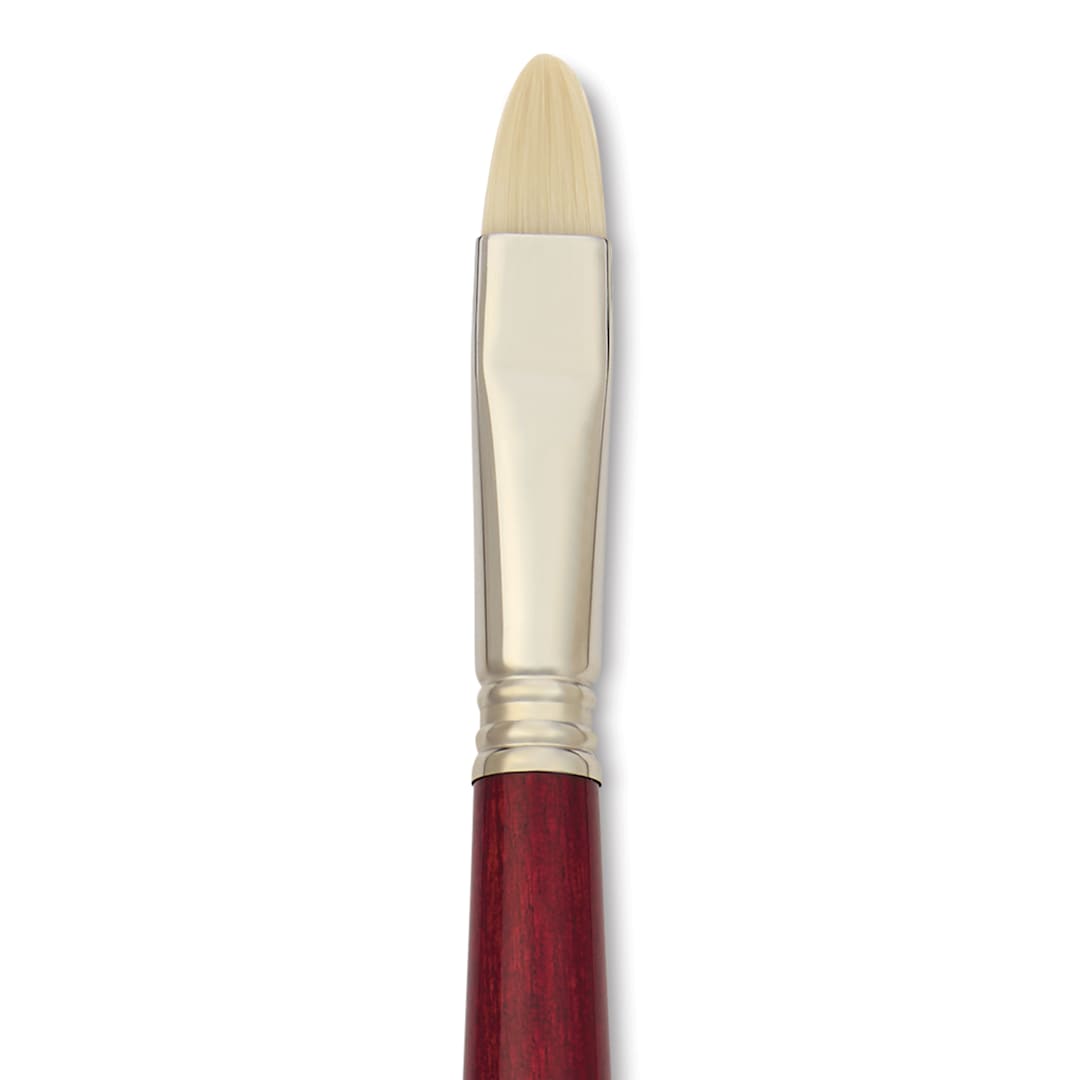 Open in modal - Escoda Marfil Synthetic Bristle Brushes - Series 4450 Bright, Size 14, Long Handle, close-up
