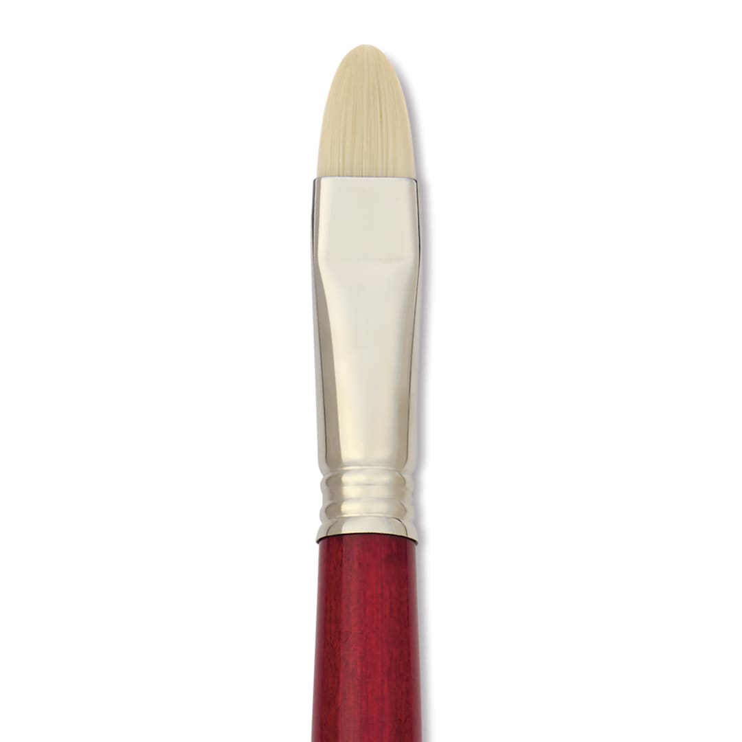 Open in modal - Escoda Marfil Synthetic Bristle Brushes - Series 4450 Bright, Size 16, Long Handle, close-up