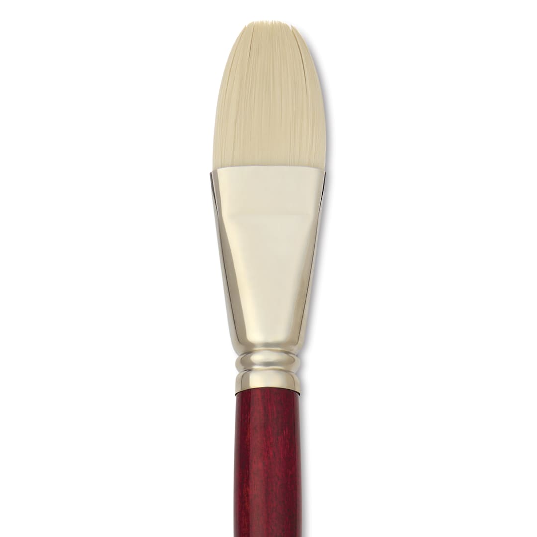 Open in modal - Escoda Marfil Synthetic Bristle Brushes - Series 4450 Bright, Size 26, Long Handle, close-up