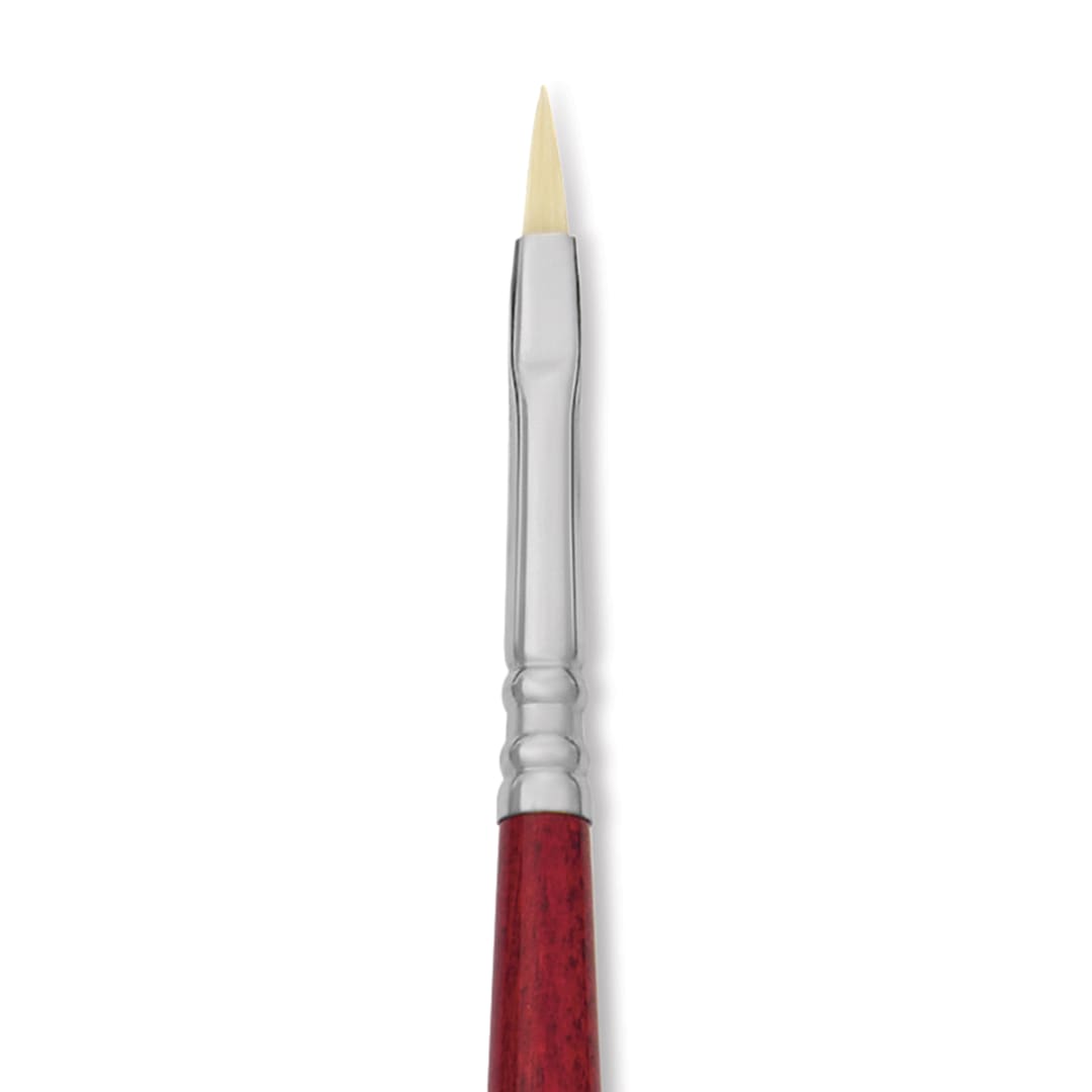 Open in modal - Escoda Marfil Synthetic Bristle Brushes - Series 4460 Filbert, Size 2, Long Handle, close-up