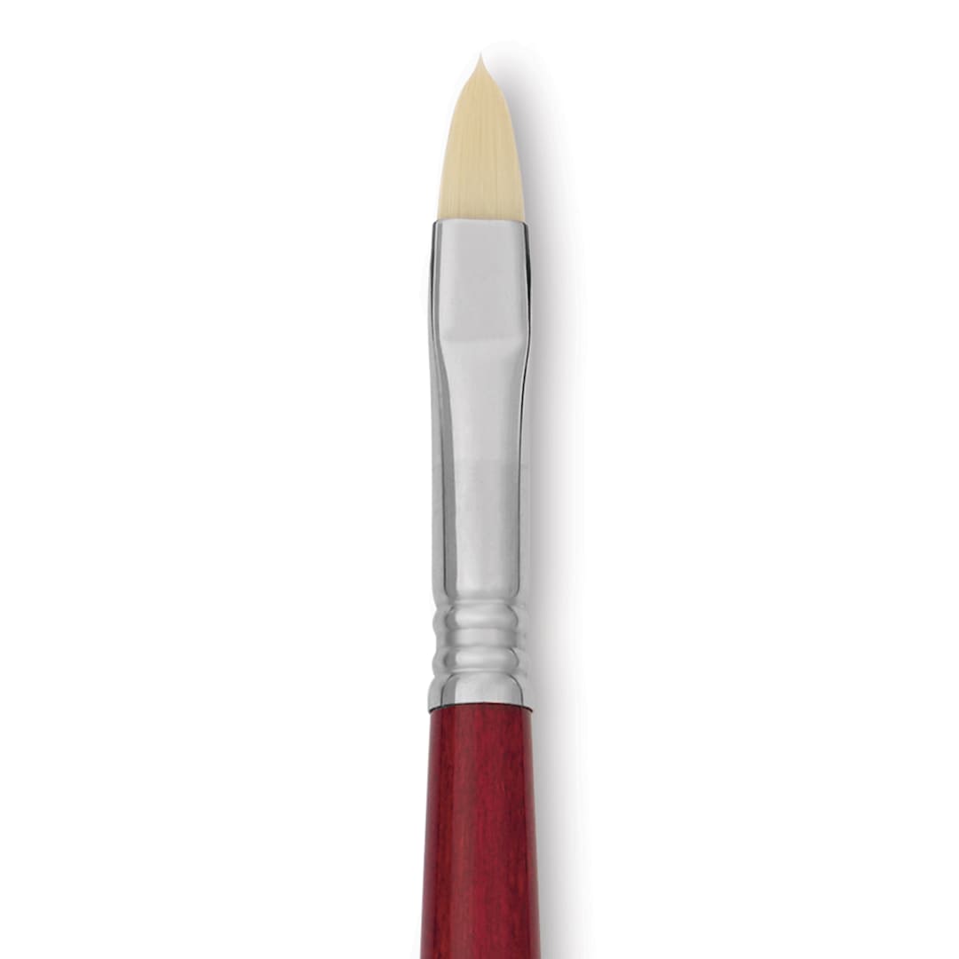 Open in modal - Escoda Marfil Synthetic Bristle Brushes - Series 4460 Filbert, Size 10, Long Handle, close-up
