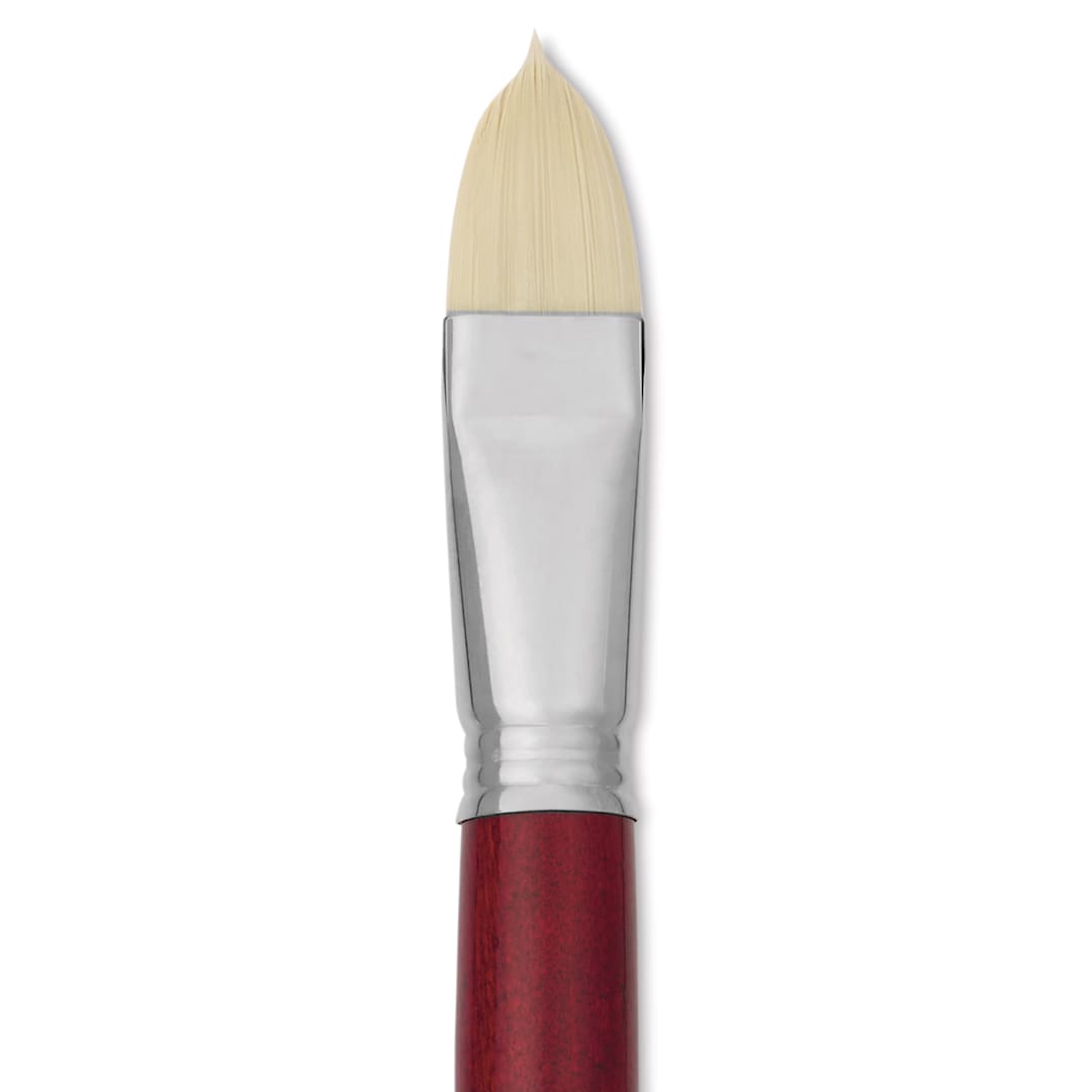 Open in modal - Escoda Marfil Synthetic Bristle Brushes - Series 4460 Filbert, Size 22, Long Handle, close-up