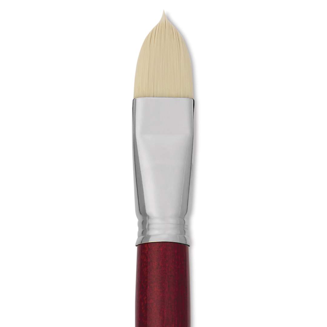 Open in modal - Escoda Marfil Synthetic Bristle Brushes - Series 4460 Filbert, Size 24, Long Handle, close-up