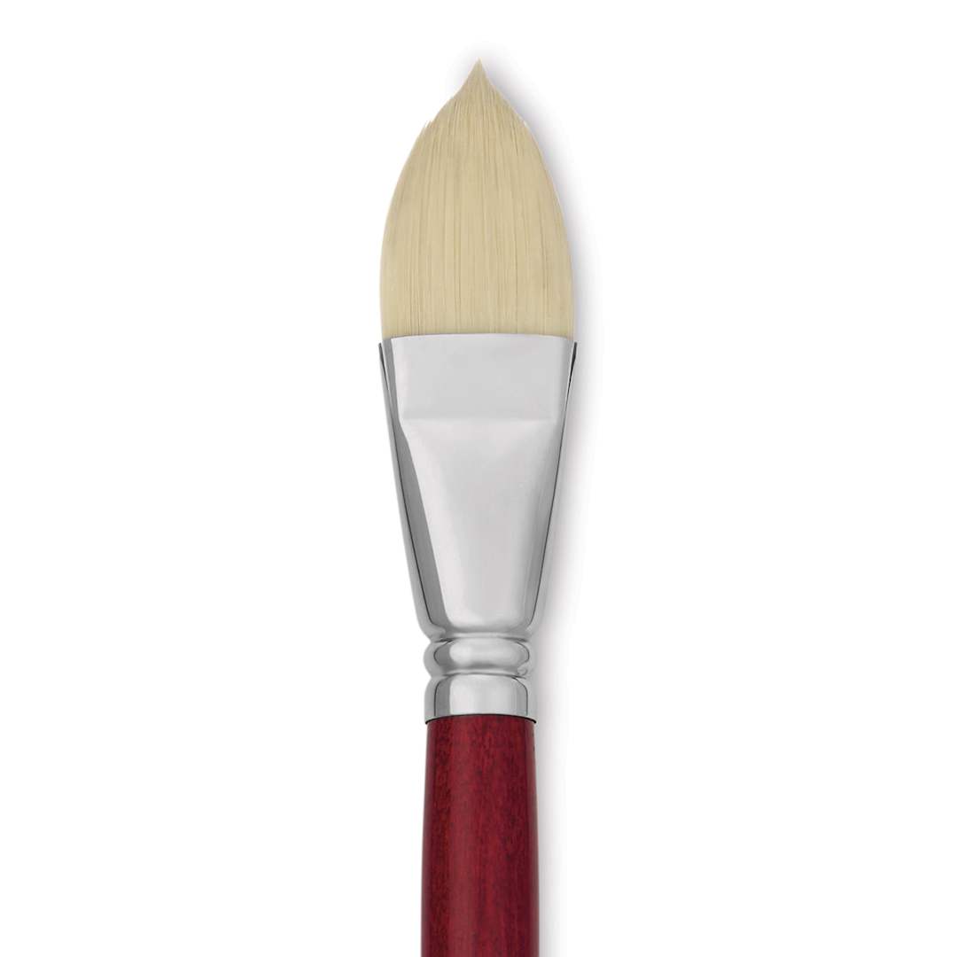 Open in modal - Escoda Marfil Synthetic Bristle Brushes - Series 4460 Filbert, Size 26, Long Handle, close-up