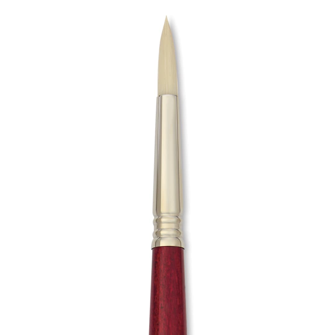 Open in modal - Escoda Marfil Synthetic Bristle Brushes - Series 4475 Round, Size 10, Long Handle, close-up