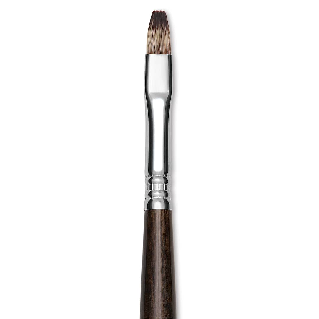 Open in modal - Escoda Vintage Synthetic Brush - Bright, Long  Handle, Size 8