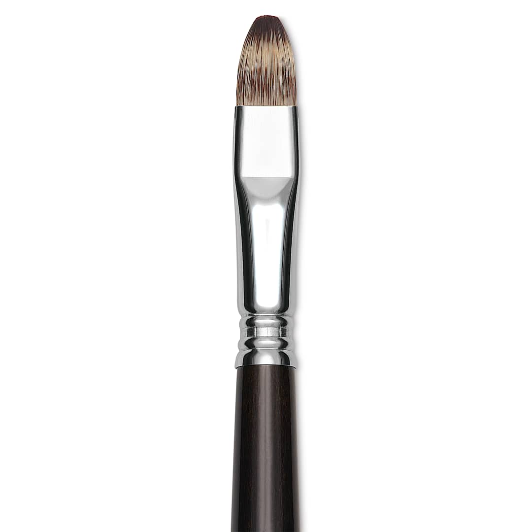 Open in modal - Escoda Vintage Synthetic Brush - Bright, Long  Handle, Size 12