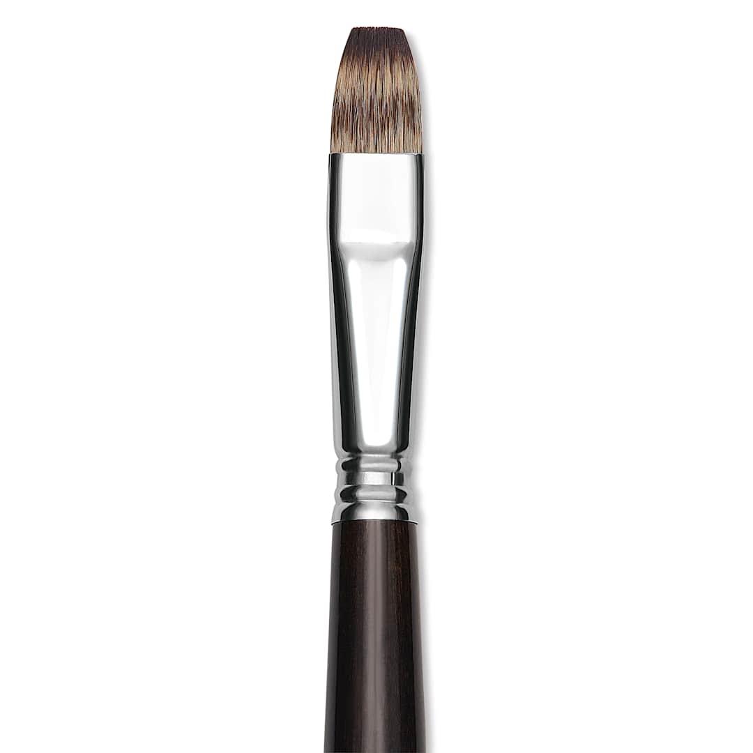 Open in modal - Escoda Vintage Synthetic Brush - Bright, Long  Handle, Size 14