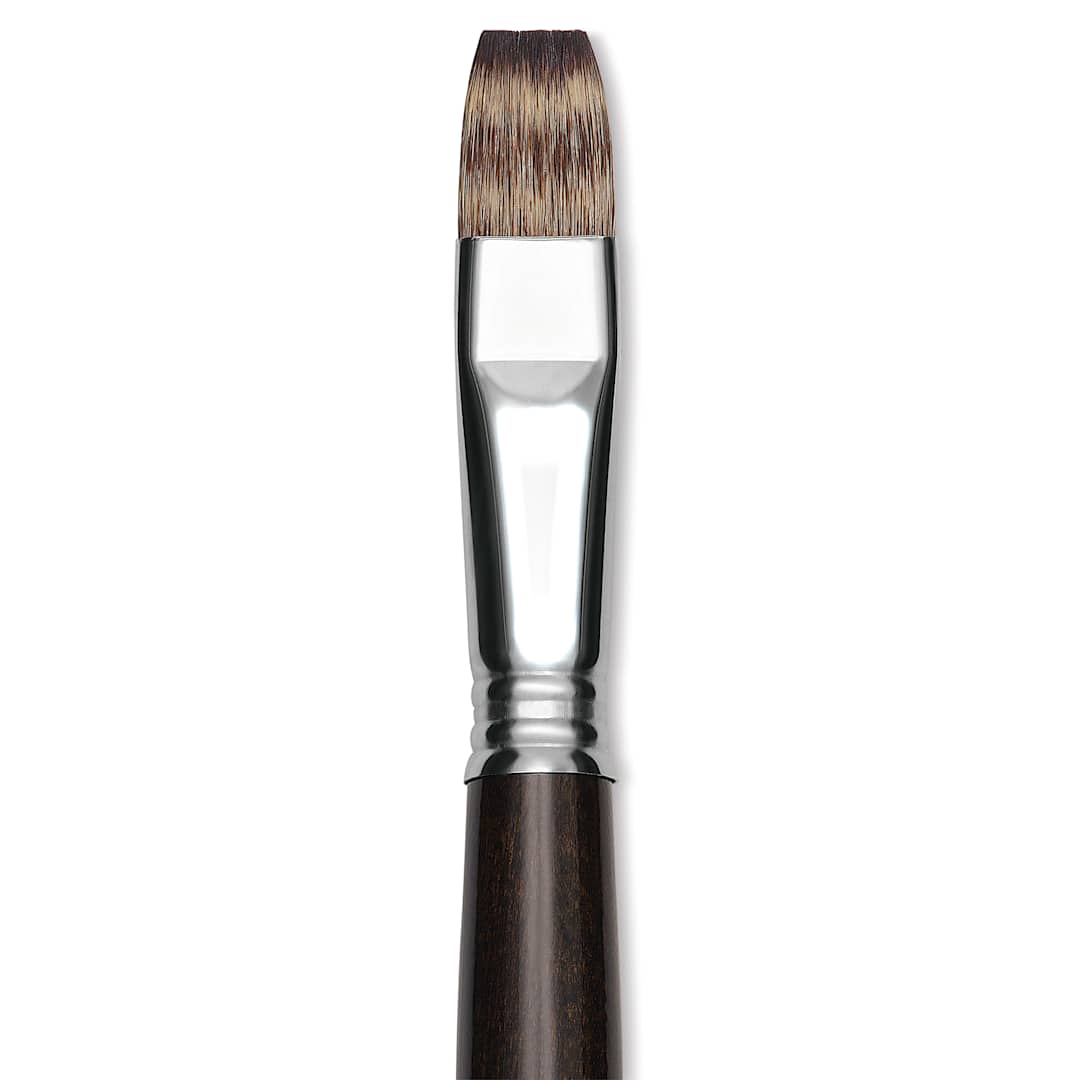 Open in modal - Escoda Vintage Synthetic Brush - Bright, Long  Handle, Size 16
