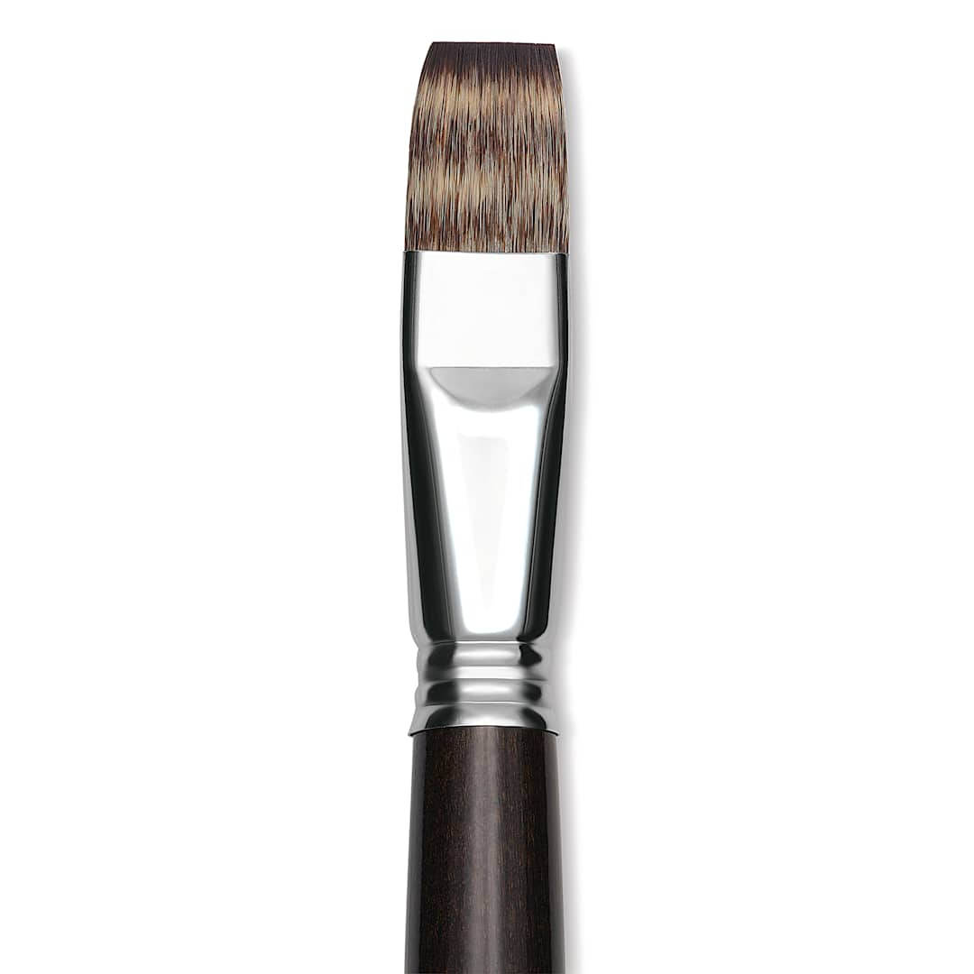 Open in modal - Escoda Vintage Synthetic Brush - Bright, Long  Handle, Size 18