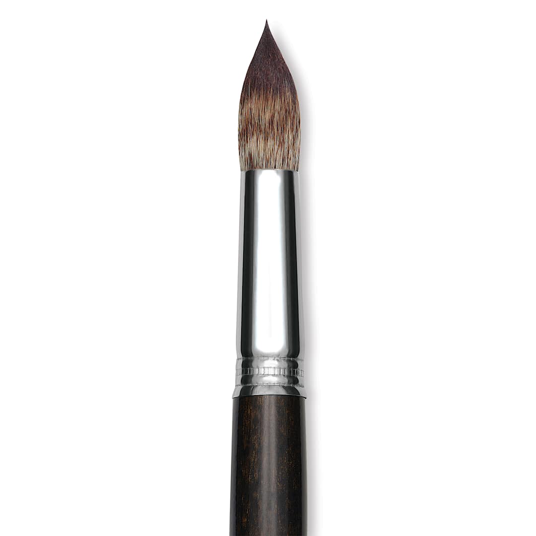 Open in modal - Escoda Vintage Synthetic Brush - Round Pointed, Long  Handle, Size 20