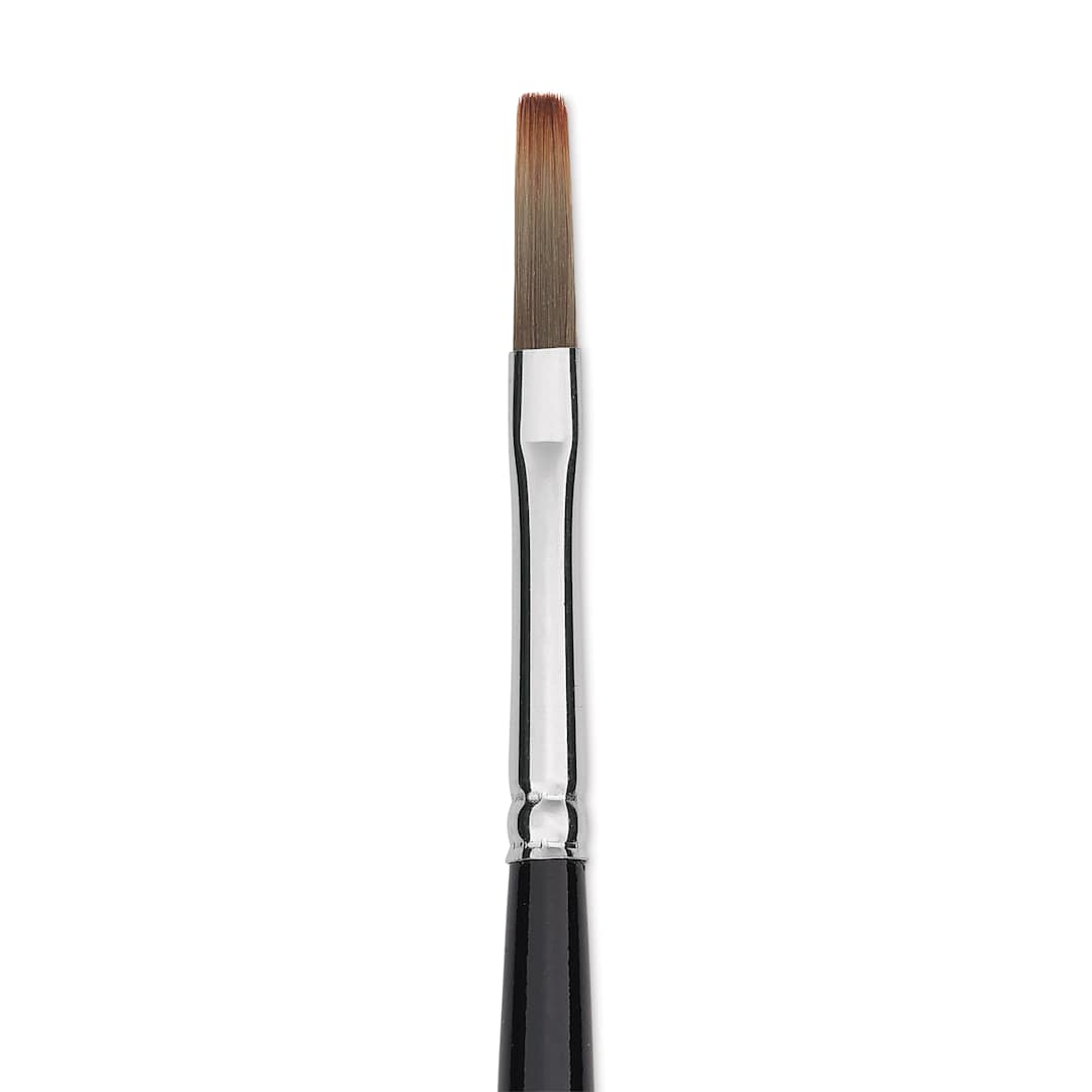 Open in modal - Trekell Spectrum Brush - Long Flat, Long Handle, Size 0, close up