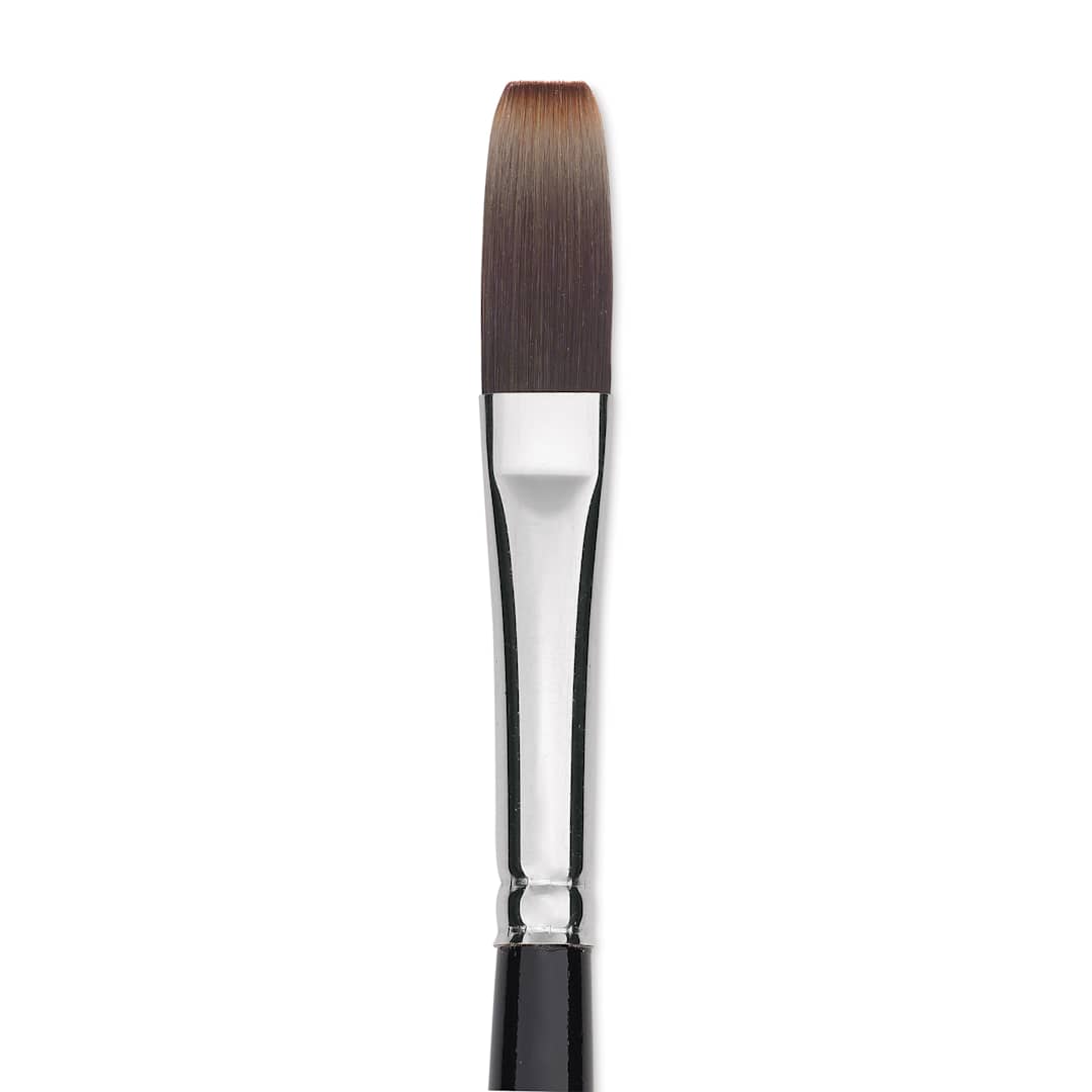 Open in modal - Trekell Spectrum Brush - Long Flat, Long Handle, Size 6, close up