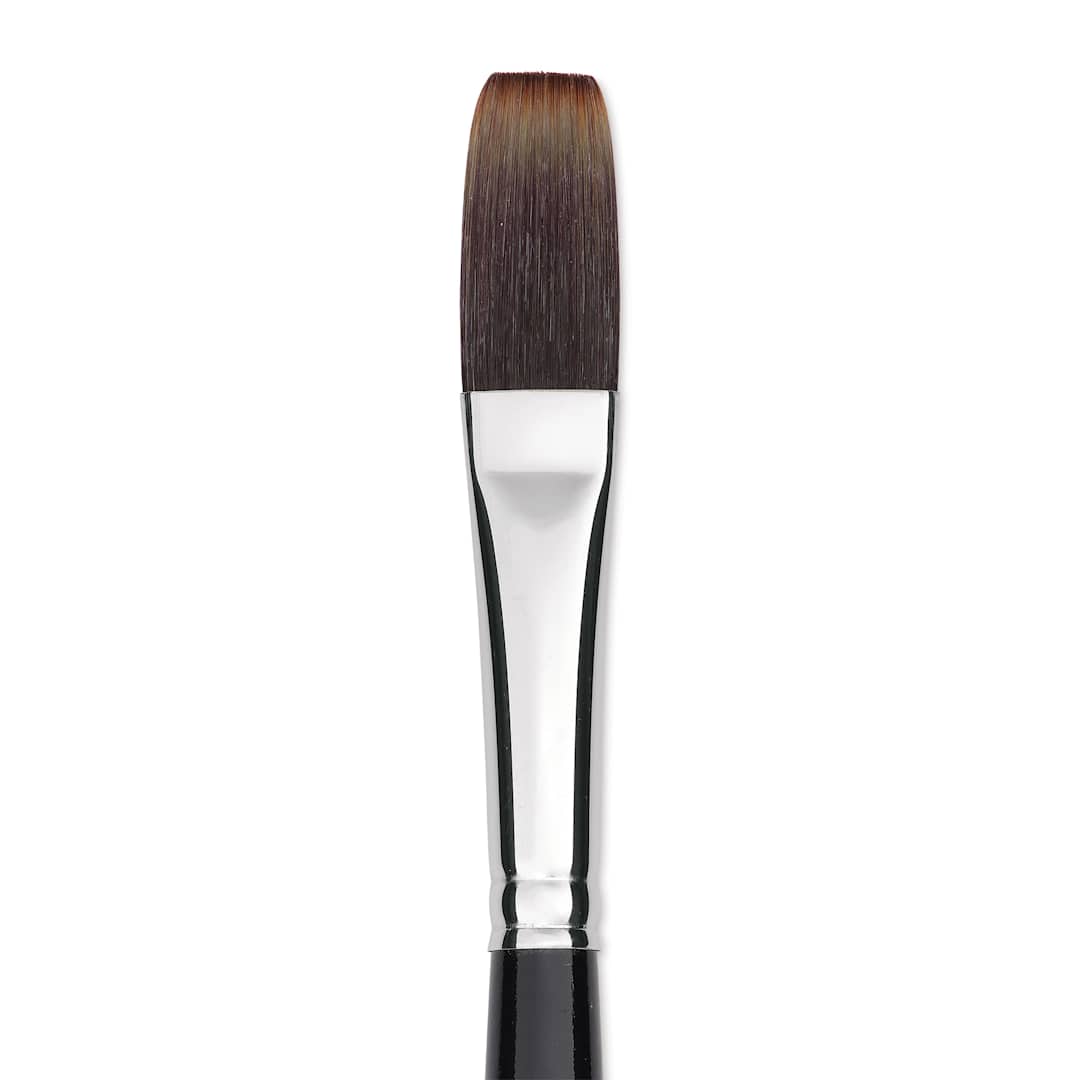 Open in modal - Trekell Spectrum Brush - Long Flat, Long Handle, Size 8, close up
