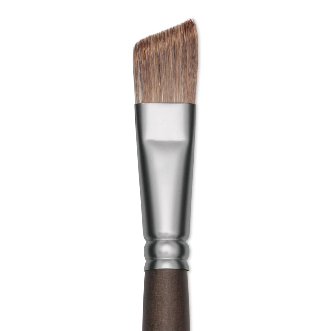 Open in modal - Princeton Pro Series 6000 Brush - Angle Bright, Long Handle, Size 8, close up