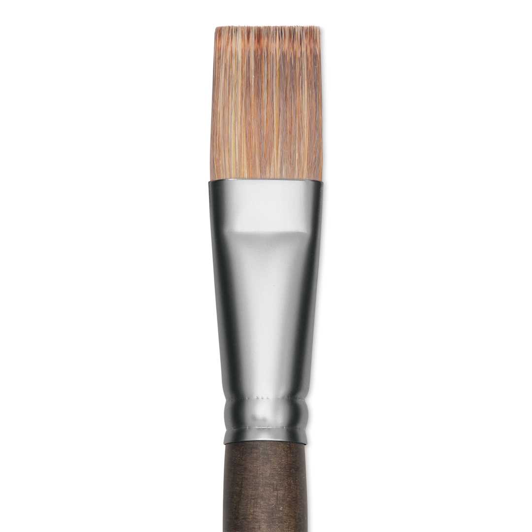 Open in modal - Princeton Pro Series 6000 Brush - Flat, Long Handle, Size 10, close up