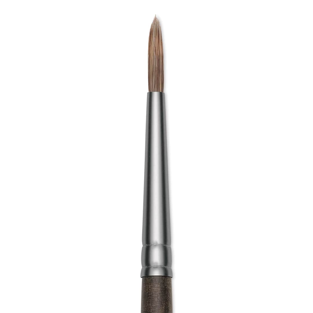 Open in modal - Princeton Pro Series 6000 Brush - Round, Long Handle, Size 2/0, close up
