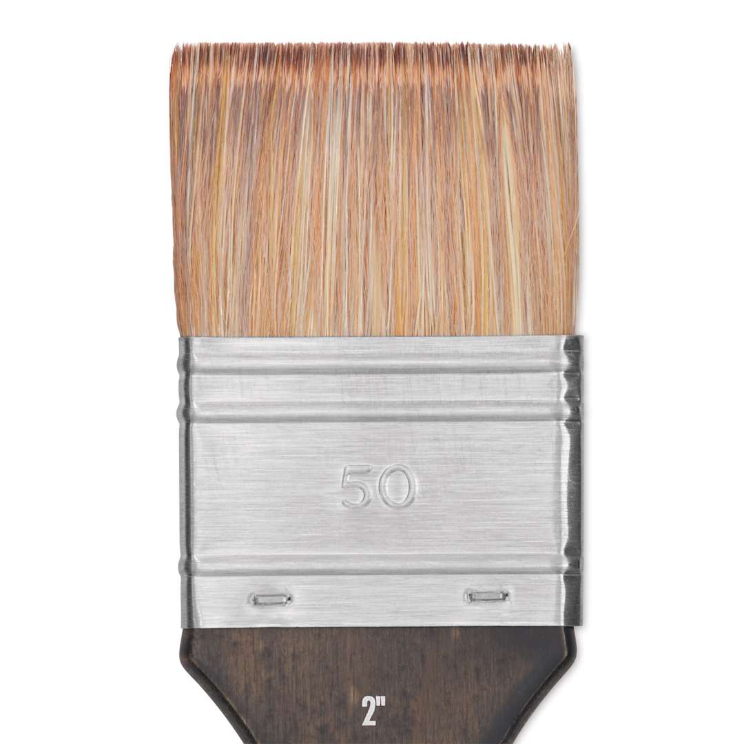 Open in modal - Princeton Pro Series 6000 Brush - Mottler, Short Handle, Size 2", close up