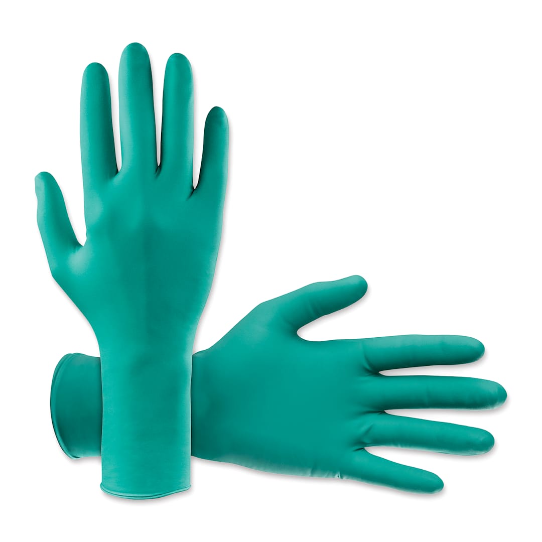 Open in modal - SAS Safety ChemDefender Chloroprene Disposable Gloves (outside of package)