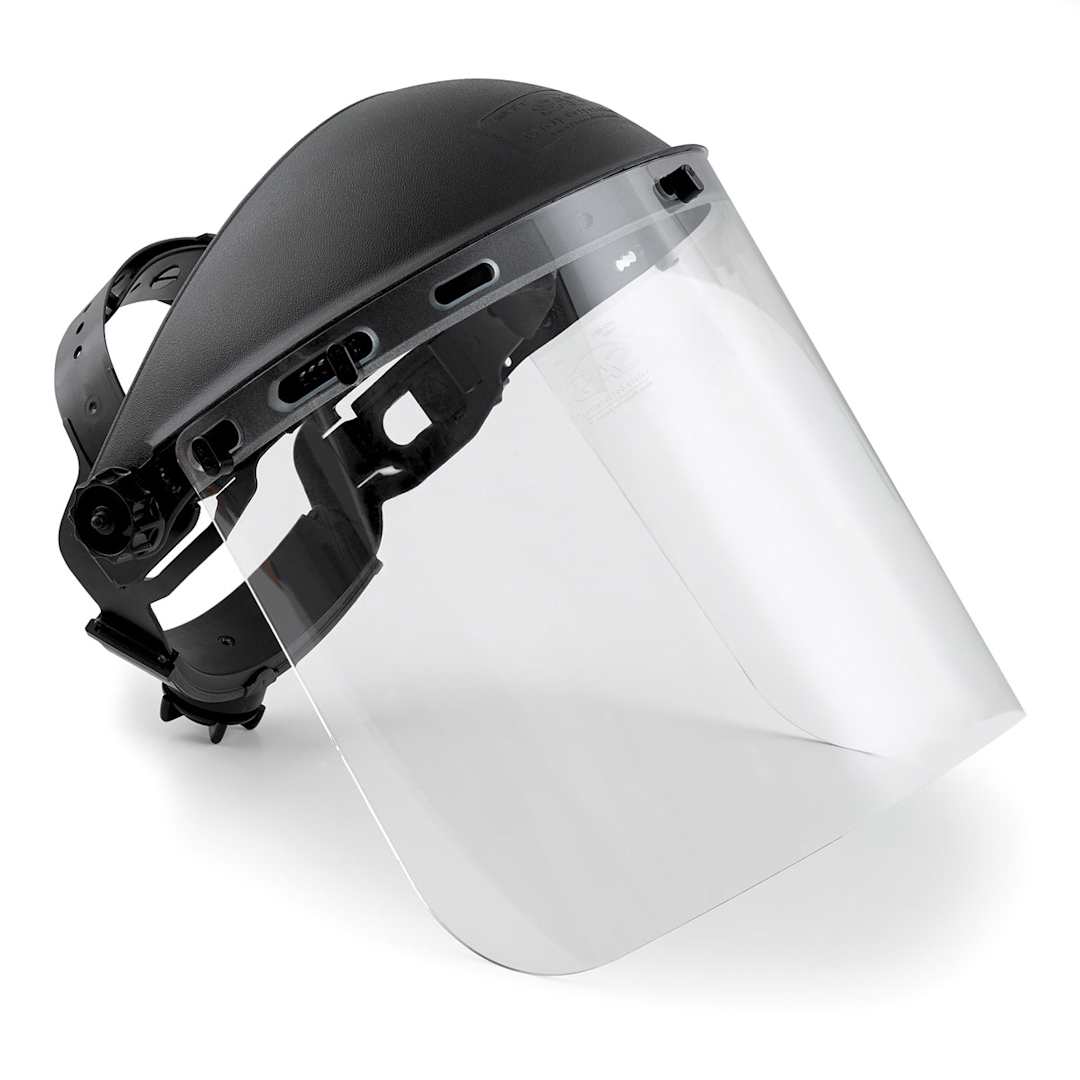 Open in modal - SAS Standard Face Shield - Angled view showing clear Face Shield