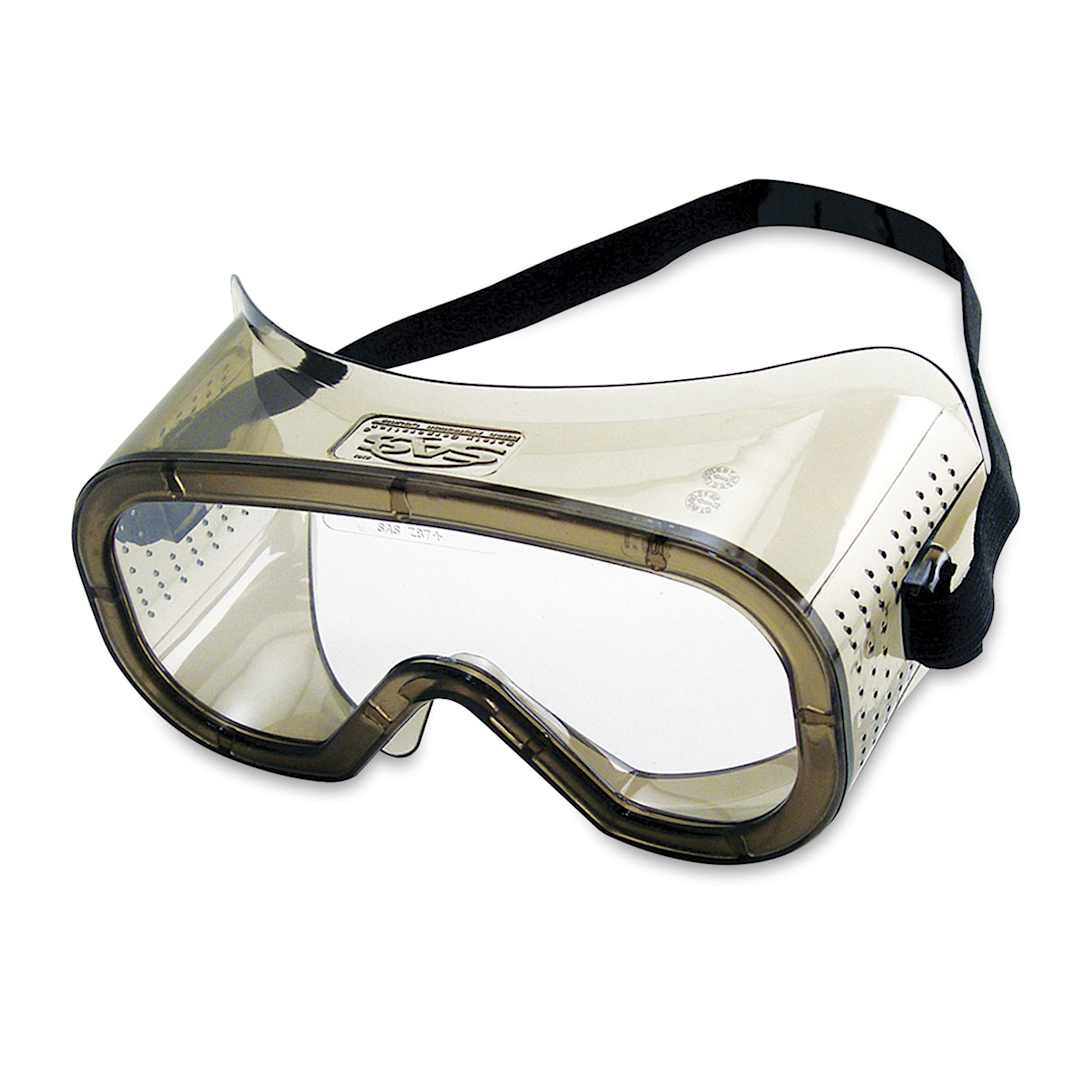 Open in modal - SAS Standard Safety Goggles - Angled view of Goggles showing head strap
