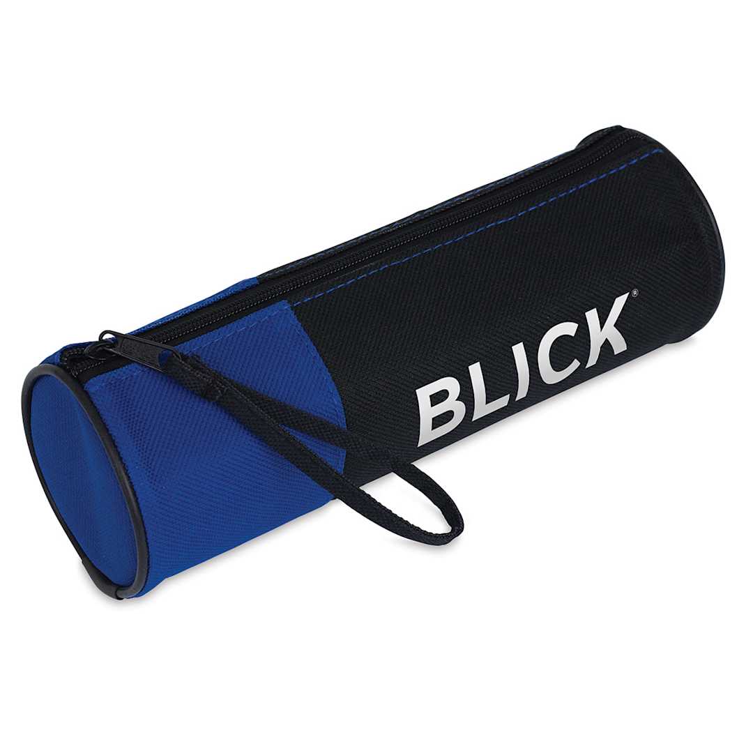 Open in modal - Blick Pencil Case - shown closed with carry strap on left