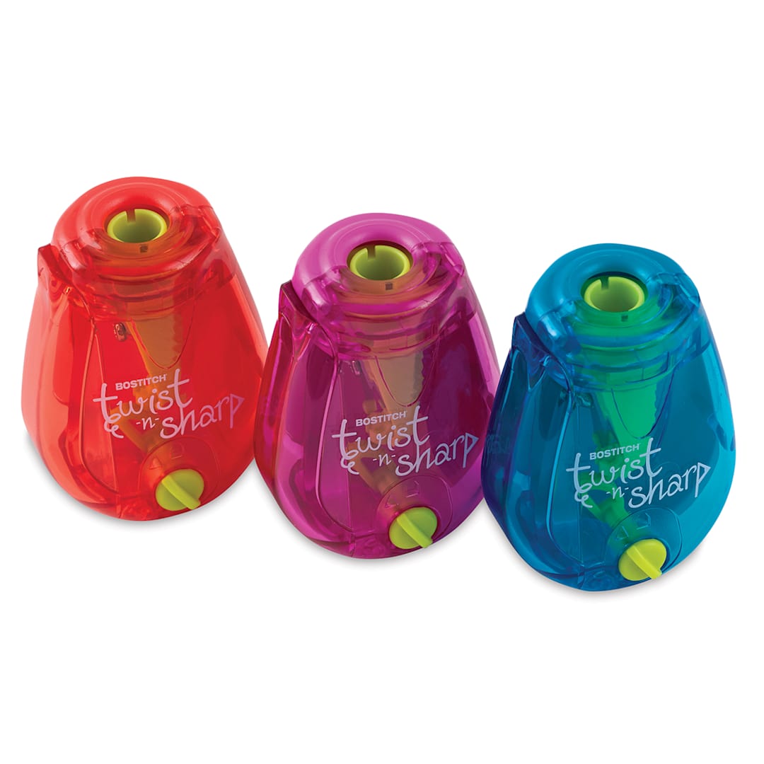 Open in modal - Bostitch Twist-n-Sharp Pencil Sharpener - Three Sharpeners shown in row