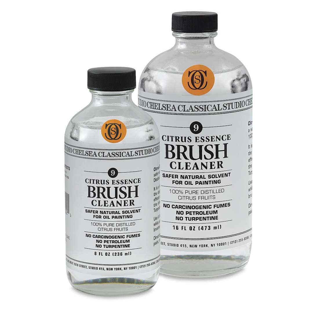 Open in modal - Chelsea Classical Studio Citrus Essence Brush Cleaner - Two size bottles shown