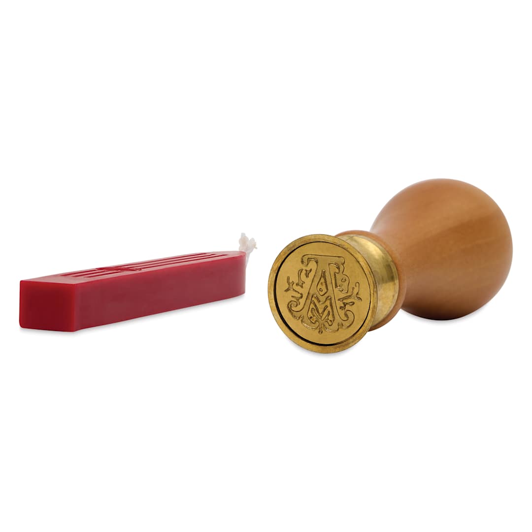 Open in modal - Manuscript Ceramic Small Initial Sealing Coin Set - Letter A