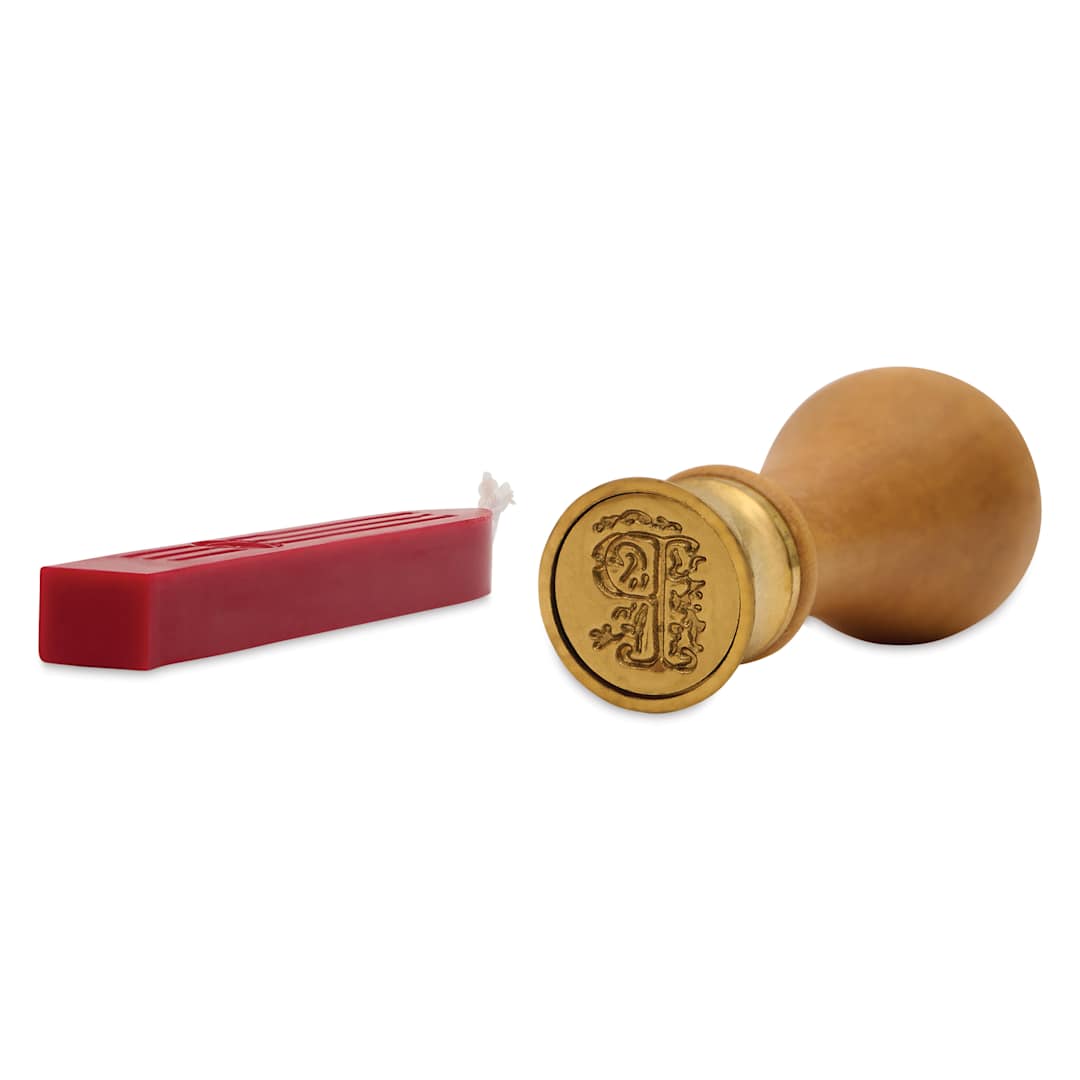 Open in modal - Manuscript Ceramic Small Initial Sealing Coin Set - Letter P