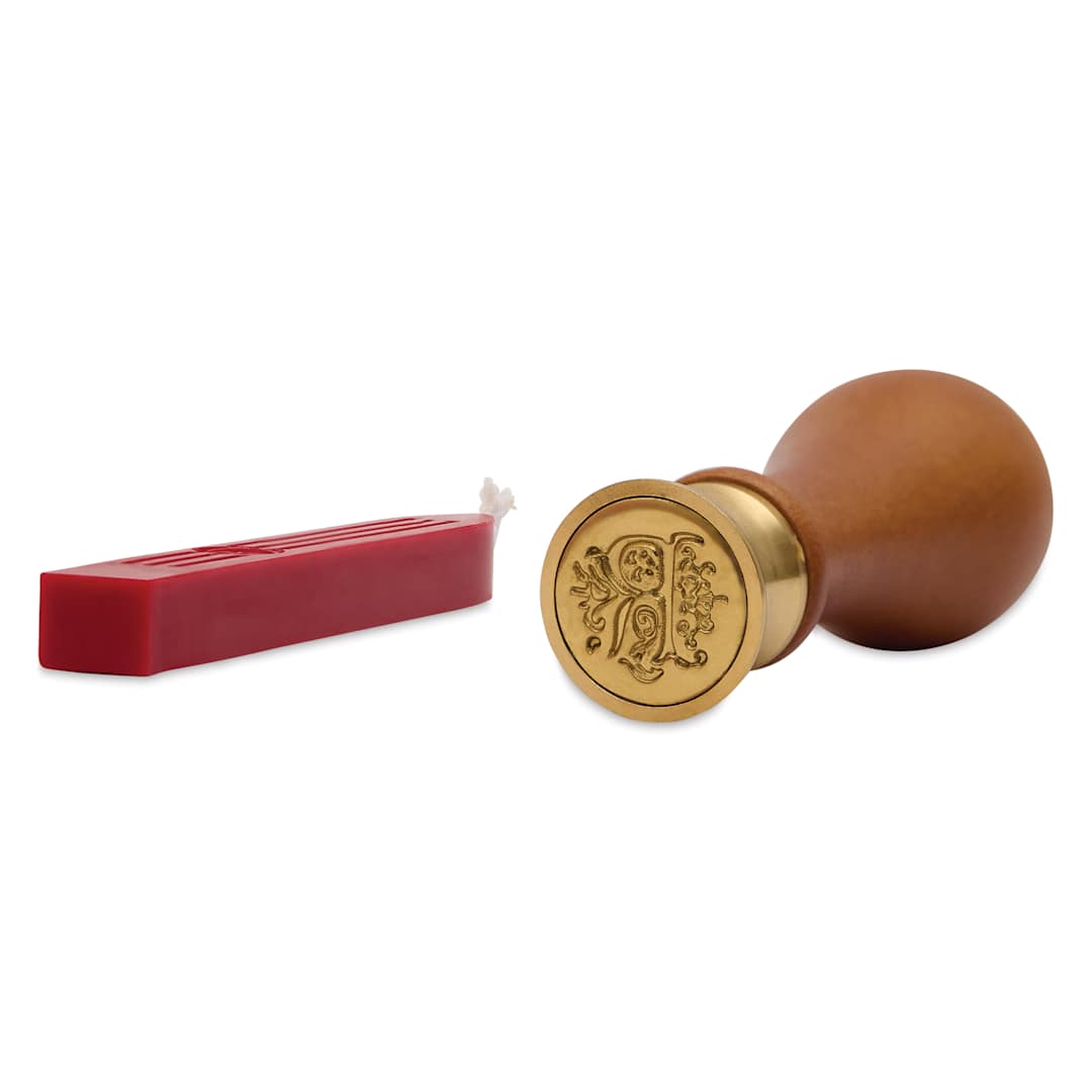 Open in modal - Manuscript Ceramic Small Initial Sealing Coin Set - Letter R