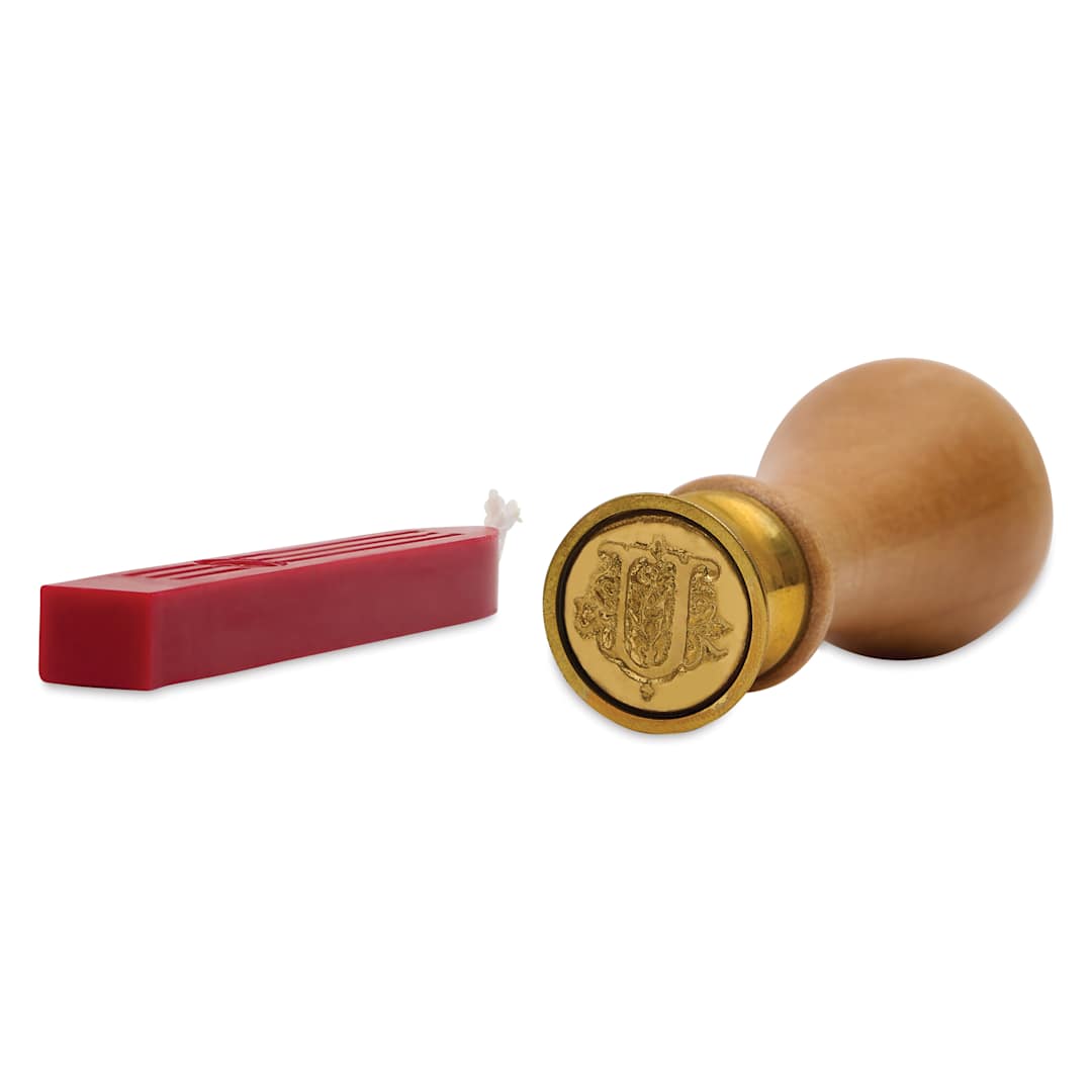 Open in modal - Manuscript Ceramic Small Initial Sealing Coin Set - Letter U