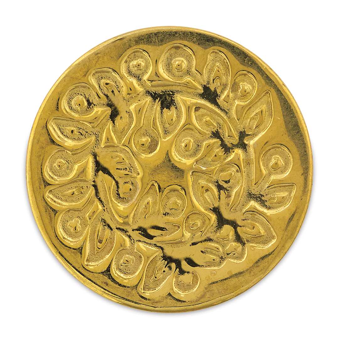 Open in modal - Manuscript Large Sealing Coins - Top view of Berry Wreath Seal 