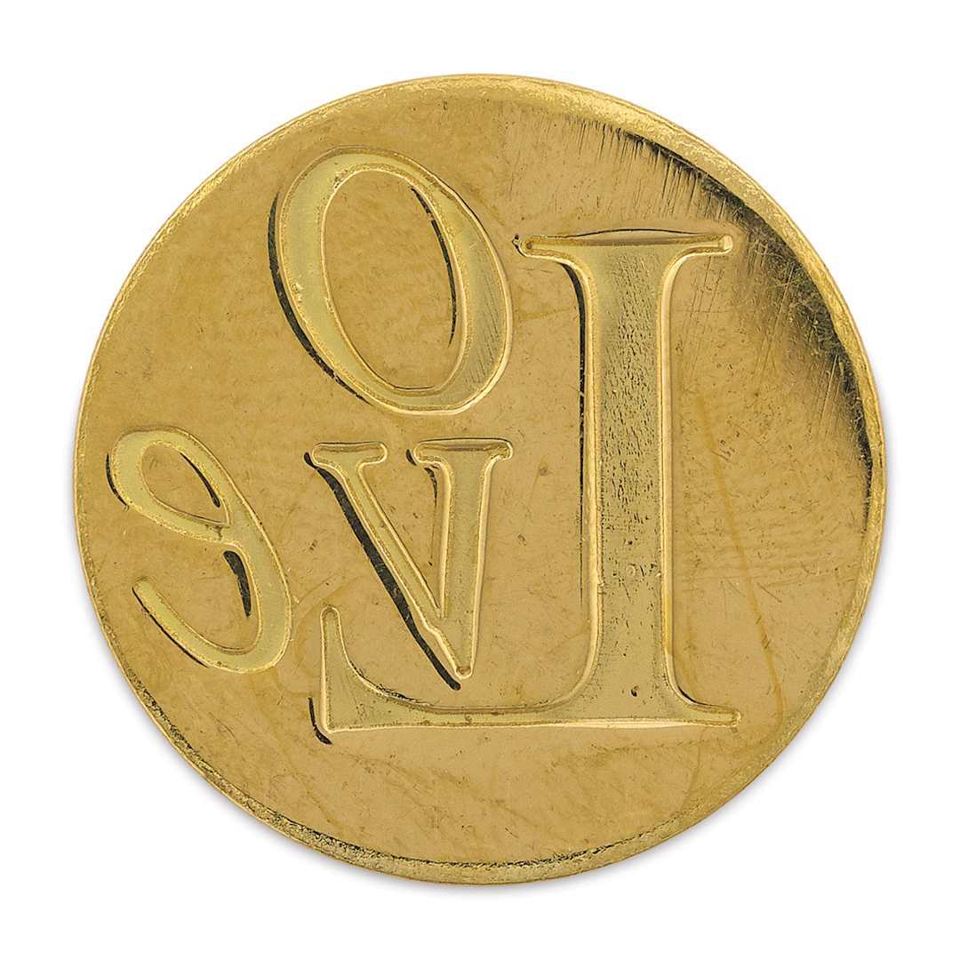 Open in modal - Manuscript Large Sealing Coins - Top view of Love Seal 