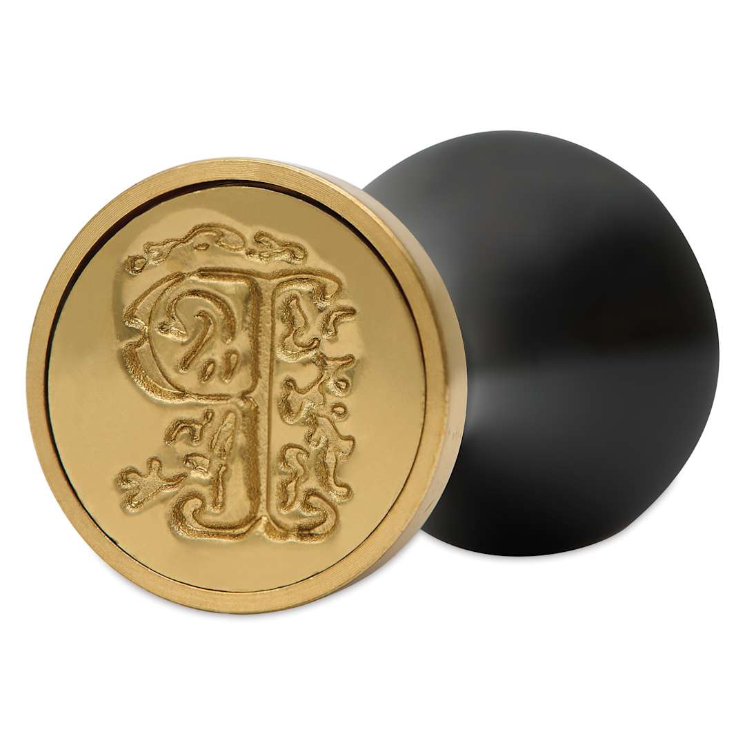 Open in modal - Manuscript Ceramic Mini Initial Sealing Coin Set - Letter P