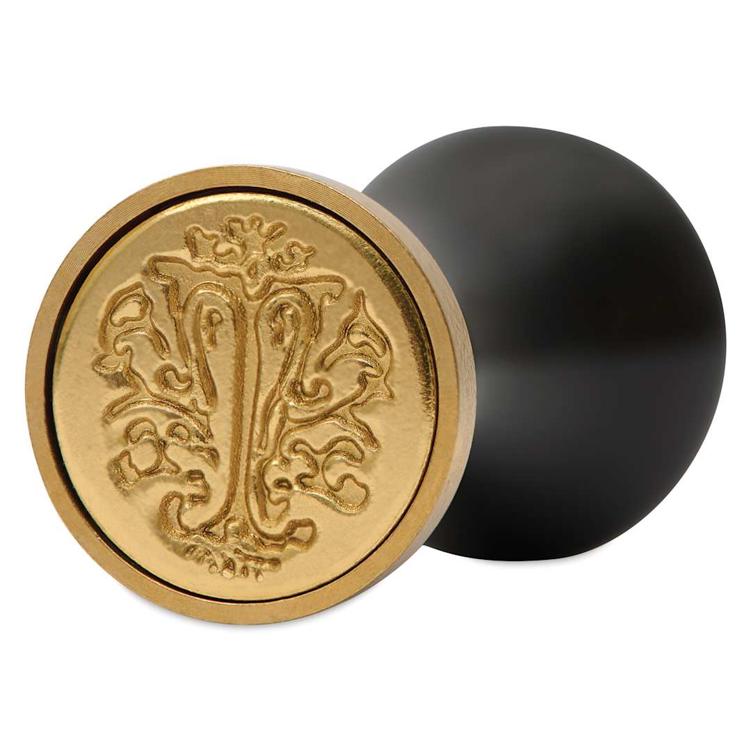 Open in modal - Manuscript Ceramic Mini Initial Sealing Coin Set - Letter T