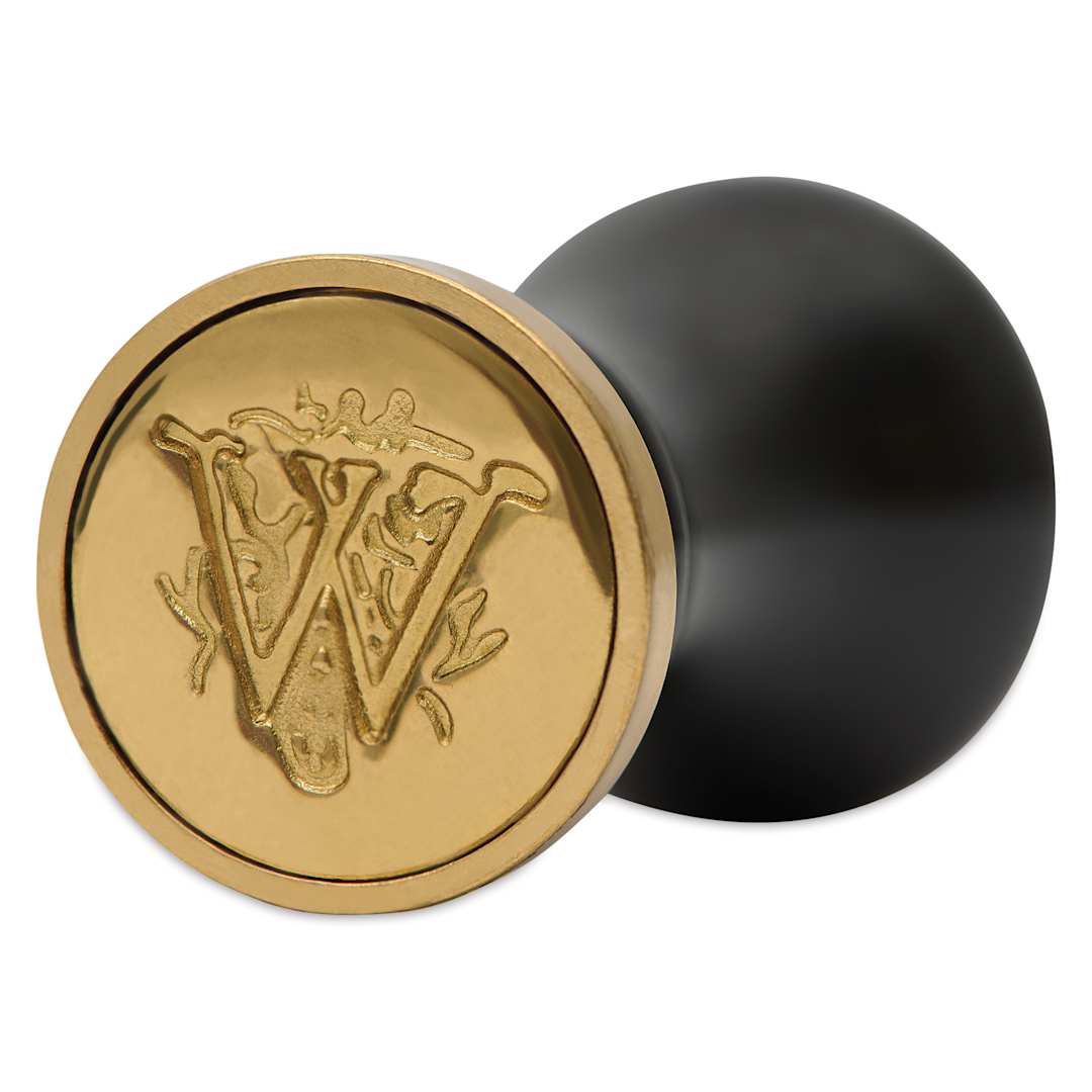 Open in modal - Manuscript Ceramic Mini Initial Sealing Coin Set - Letter W