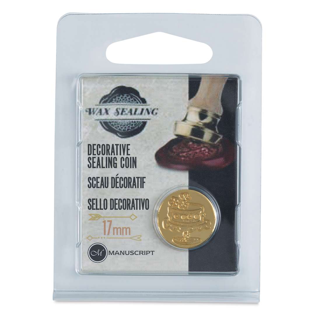 Open in modal - Manuscript Small Sealing Coin - Celebration Cake, front of packaging