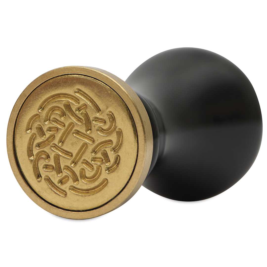 Open in modal - Manuscript Wax and Seal Small Ceramic Coin Set - Celtic Rose, close up