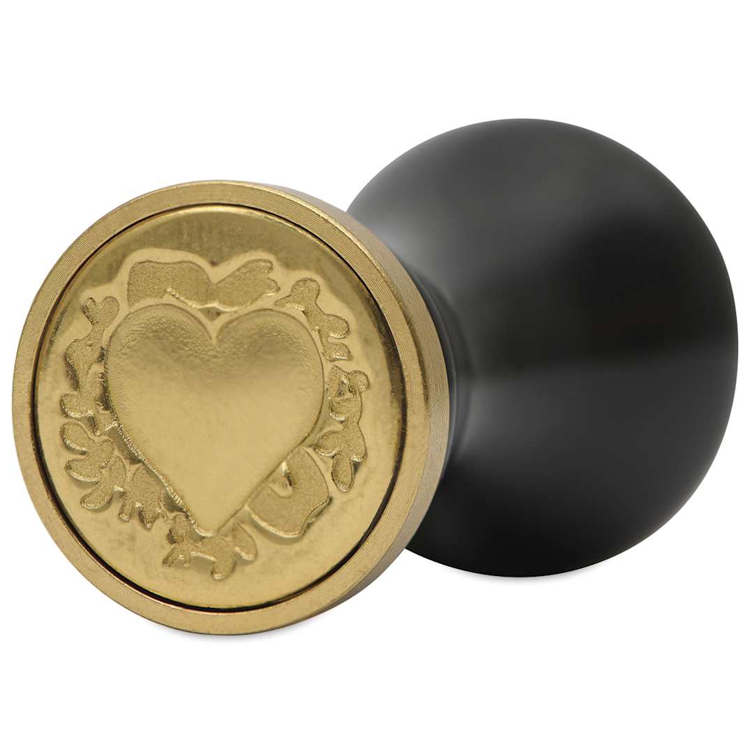 Open in modal - Manuscript Wax and Seal Small Ceramic Coin Set - Heart, close up