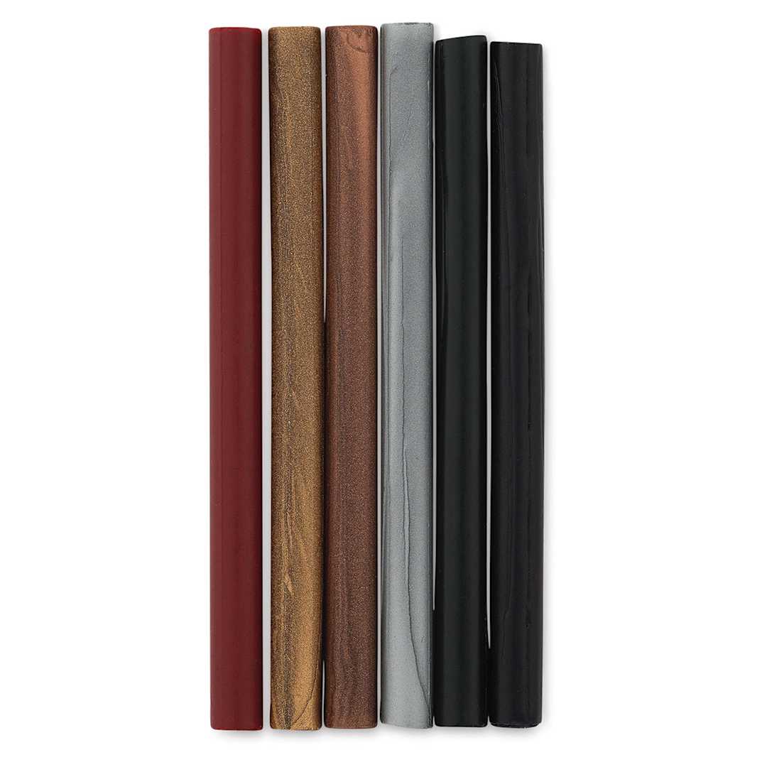Open in modal - Manuscript Sealing Gun Wax Sticks - Assorted Colors, Pkg of 6