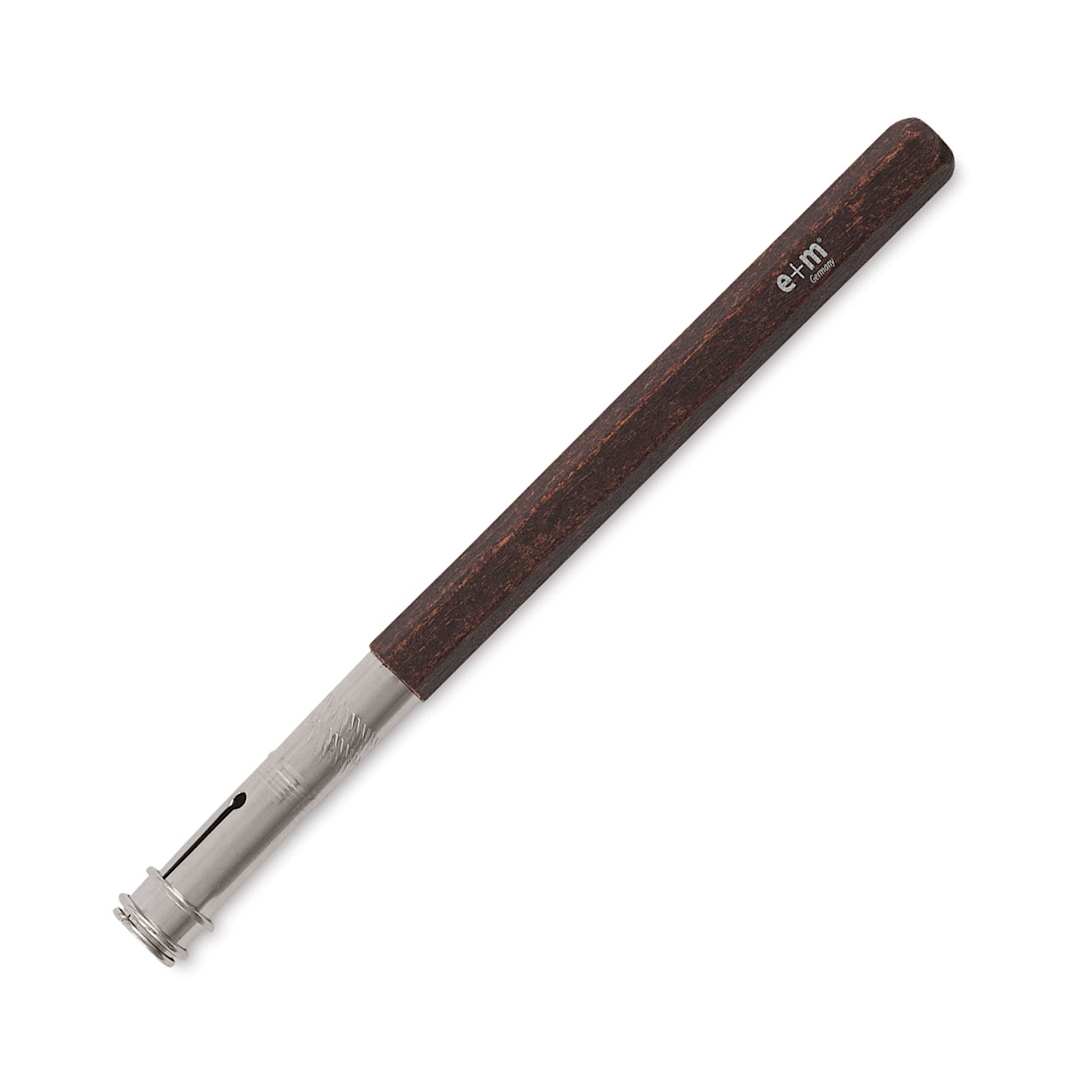 Open in modal - Peanpole Pencil Extender - Mahogany Stained Extender shown at angle