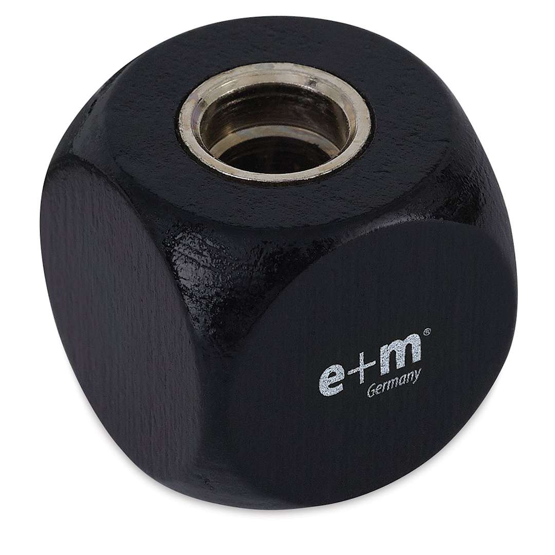Open in modal - E and M Cube Lead Sharpener - Top view of Black Sharpener
