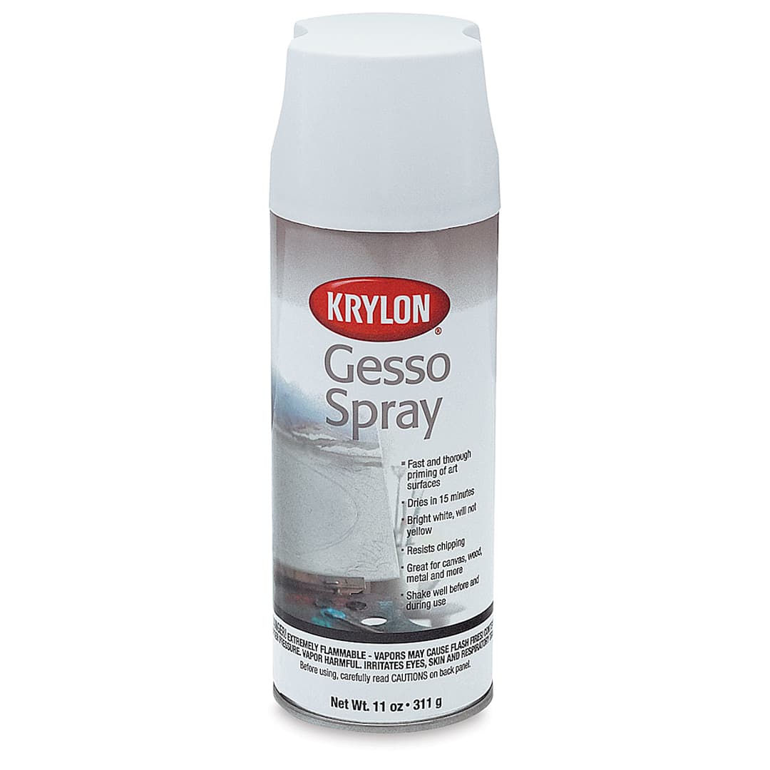 Open in modal - Krylon Gesso Spray - Front of 10 oz can shown