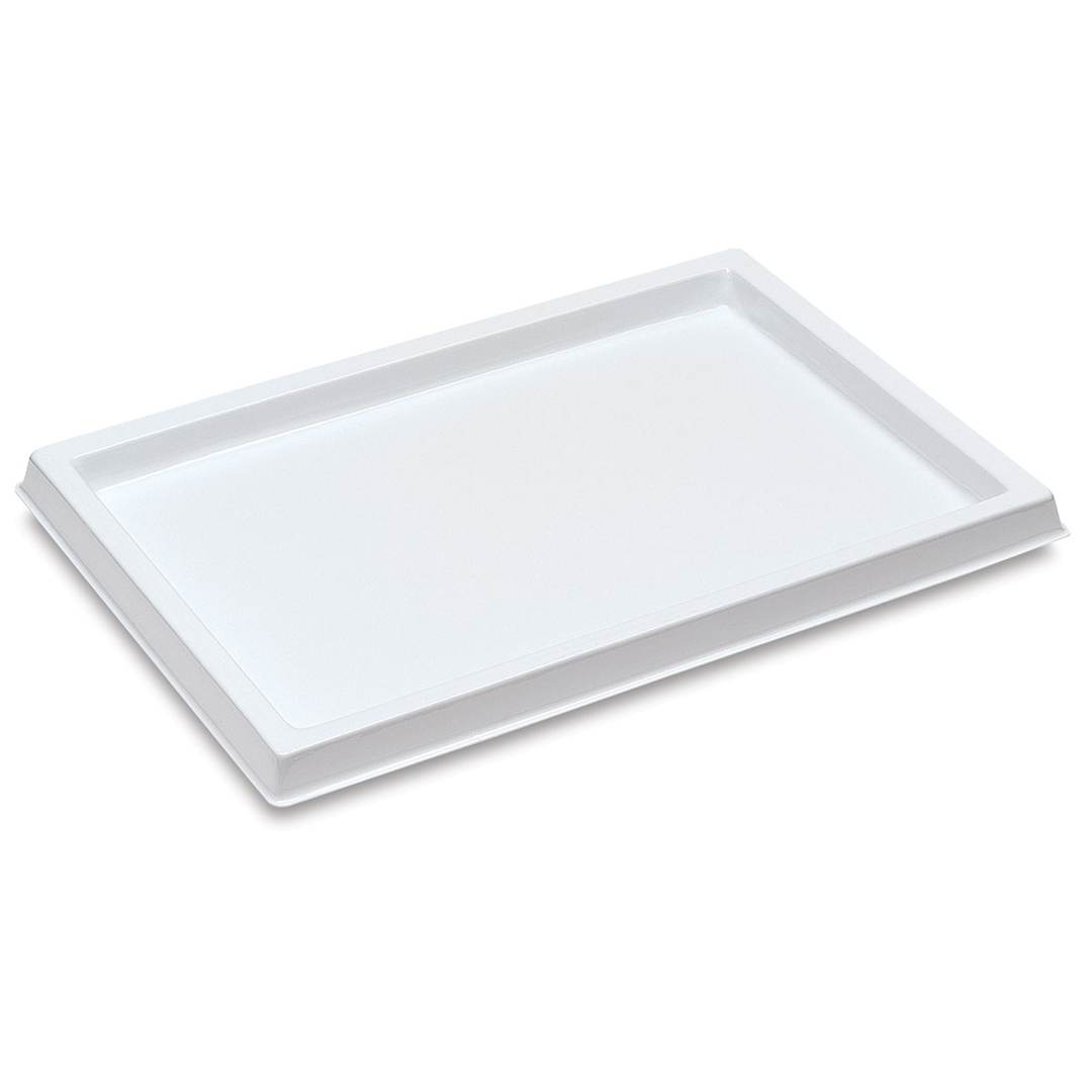 Open in modal - Richeson White Plastic Tray - Single 22 1/2" x 30 1/2" Tray shown at angle