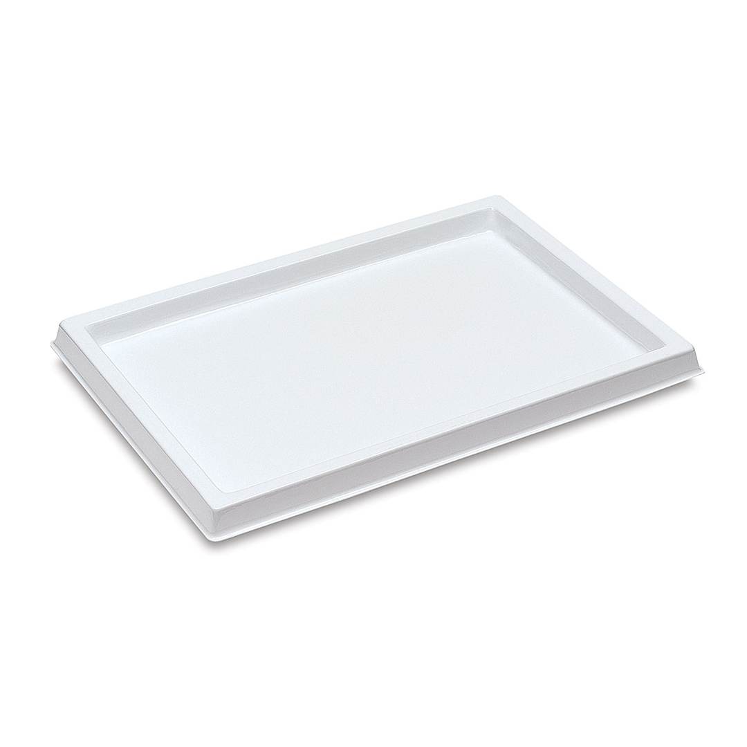 Open in modal - Richeson White Plastic Tray - Single 12" x 18" Tray shown at angle